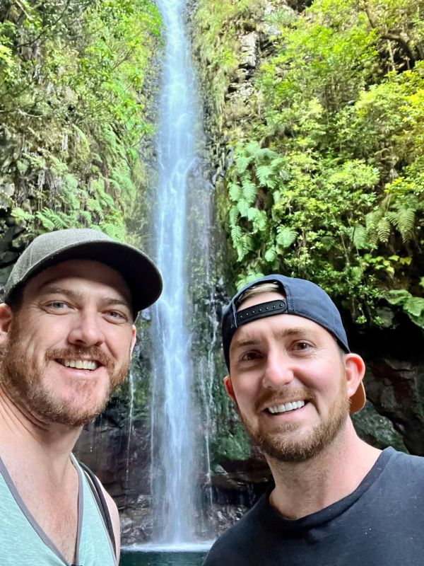 At a Waterfall on Madeira