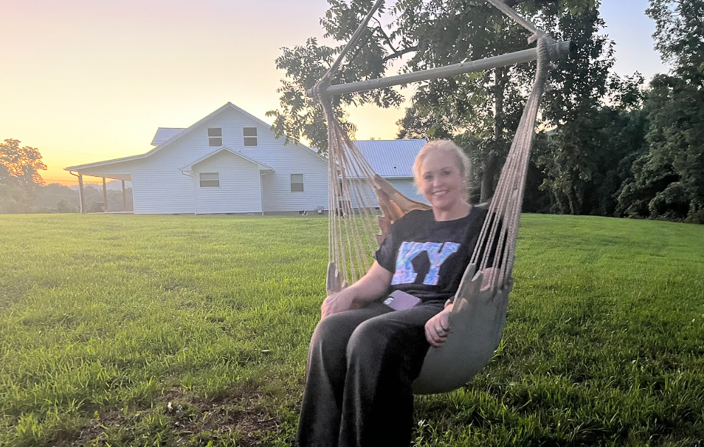 Watching the Summer Sun Go Down in Our Backyard