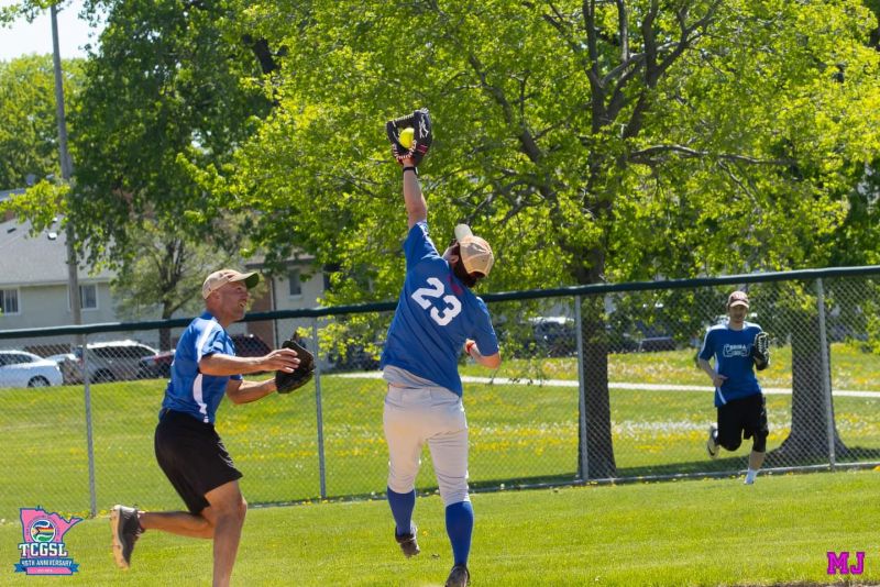 Ryan Playing Softball With His Team