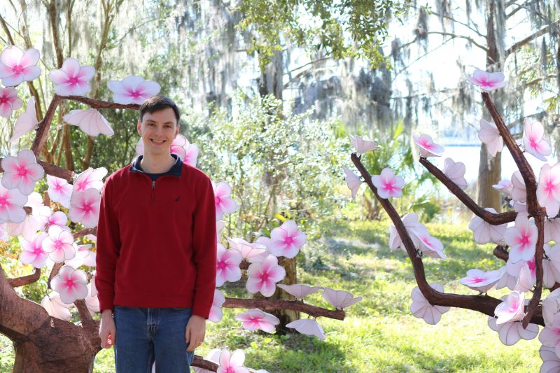 Kyle Among the Cherry Blossoms