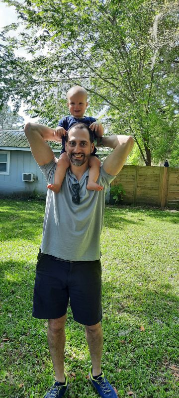 Giving Our Nephew a Shoulder Ride