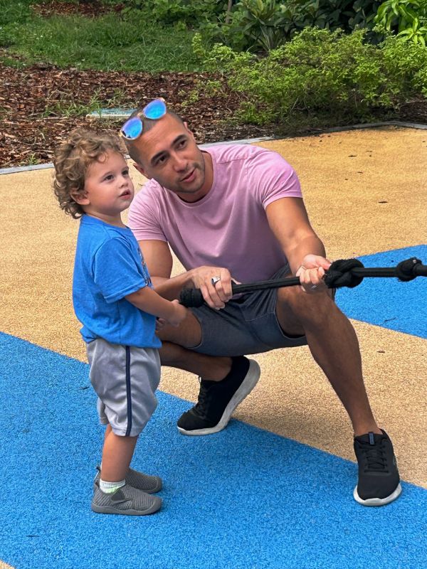 Oscar & Our Nephew at the Science Center